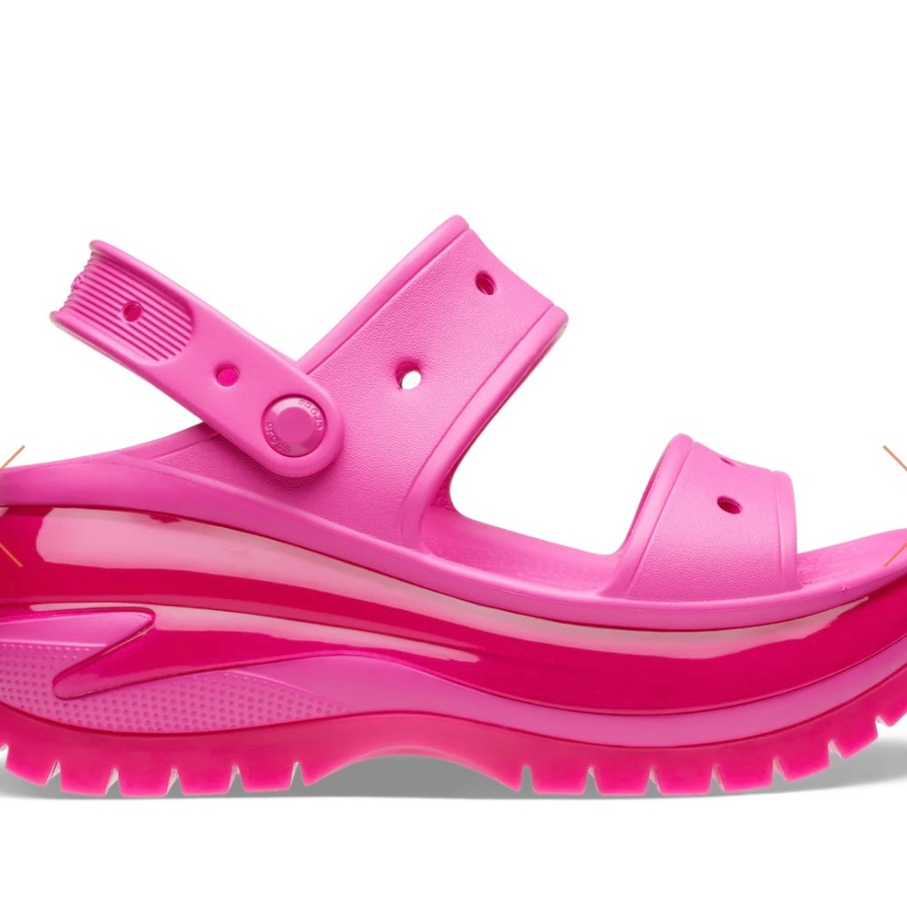 Crocs Pink Mega Crush Sandals Size 7